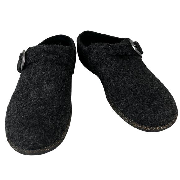 Aetrex Libby Comfort Clog 41 Black Charcoal Wool 10 - Picture 10 of 14